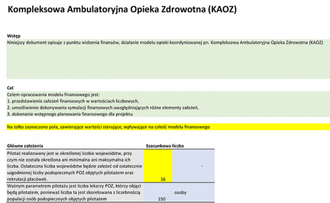 Więcej o: Analiza finansowa – Model 2: Kompleksowa Ambulatoryjna Opieka Zdrowotna (KAOZ)