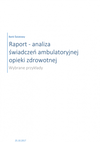 Więcej o: Raport – analiza świadczeń ambulatoryjnej opieki zdrowotnej